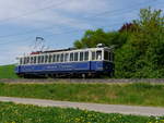 asm Oberaargau - 100 Jahr Feier   Bipperlisi   Salontriebwagen BRe 4/4 116 unterwegs bei Oberbipp nach Niederbipp am 28.04.2018