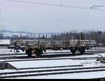 SBB - Güterwagen Ks 21 85 330 1 412-0 abgestellt im Bahnhofsareal von Palézieux am 13.02.2021