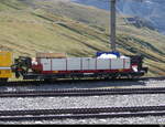 JB - Flachwagen mit Beladung  Kkl  21 auf der Kleinen Scheidegg am 28.09.2023