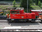 MGB - Zahnrad Lok  HGm 2/2  76 abgestellt in Hospental am  23.07.2023