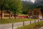 Triebwagen im Bahnhof Wasserauen ? AppenzellerLand  /  Schweiz
am 14.09.1997
