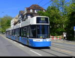 VBZ - Be 6/8 4044 unterwegs auf der Linie 13 in Zürich am 27.04.2024