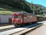 Berninabahn,Triebwagen ABe4/4 I No.35 beim Rangieren in Poschiavo,23.07.01