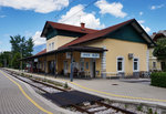 Bahnhofsgebäude Bahnhofsgebäude von Lesce-Bled, am 26.5.2016.