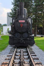 Die Dampflokomotive 97-028 war Ende August 2019 im Eisenbahnmuseum Ljubljana zu sehen.