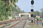 Blick in die Bahnstation  Wadduwa  auf Sri Lanka im August 2010.