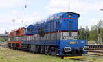 aktuell ohne  Job  abgestellt in Kolin, zwei Lokomotiven der Baureihe 2770.
