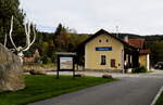 936 M über NN liegt der Bahnhof Kubova Hut.