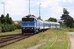 CD 750 712-2 fährt am 03.August 2019 in den Bahnhof Uherske Hradiste ein.