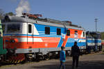 124 601-6  war  fast  die einzige E-Lok, die zum Národní den železnice in Luzna ausgestellt war.