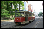 Am 24.5.2016 war dieser Oldtimer Tramwagen Nummer 17 als Messtriebwagen in Liberec unterwegs.