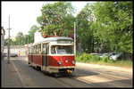 Am 24.5.2016 war dieser Oldtimer Tramwagen Nummer 17 als Messtriebwagen in Liberec unterwegs.