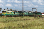 Auch ein Line up 7 alter Loks mit der 2M62U-0210 am Anfang.