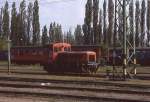 Am 24.9.1999 rangierte im Bahnhof Pecs noch diese alte Stangen Diesellok  der MAV.
