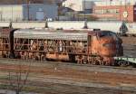 Ehemalige Wabash Railroad E-8 #1009 Diesellok steht 14.01.2012 in Roanoke Virginia.